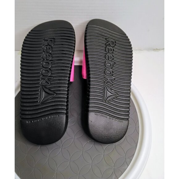 Reebok Womens Pink & Black Slide Sandals Size 5 Synthetic Material Comfortable P - Picture 4 of 7